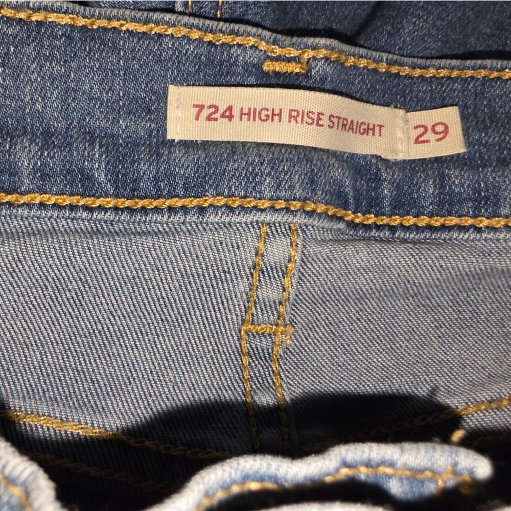 Women's Blue Straight Leg Jeans - Picture 6 of 11